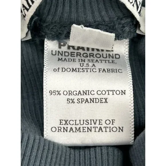 Prairie Underground Blue Dress XXL Organic Cotton Turtleneck Minimal Lagenlook - Picture 5 of 5